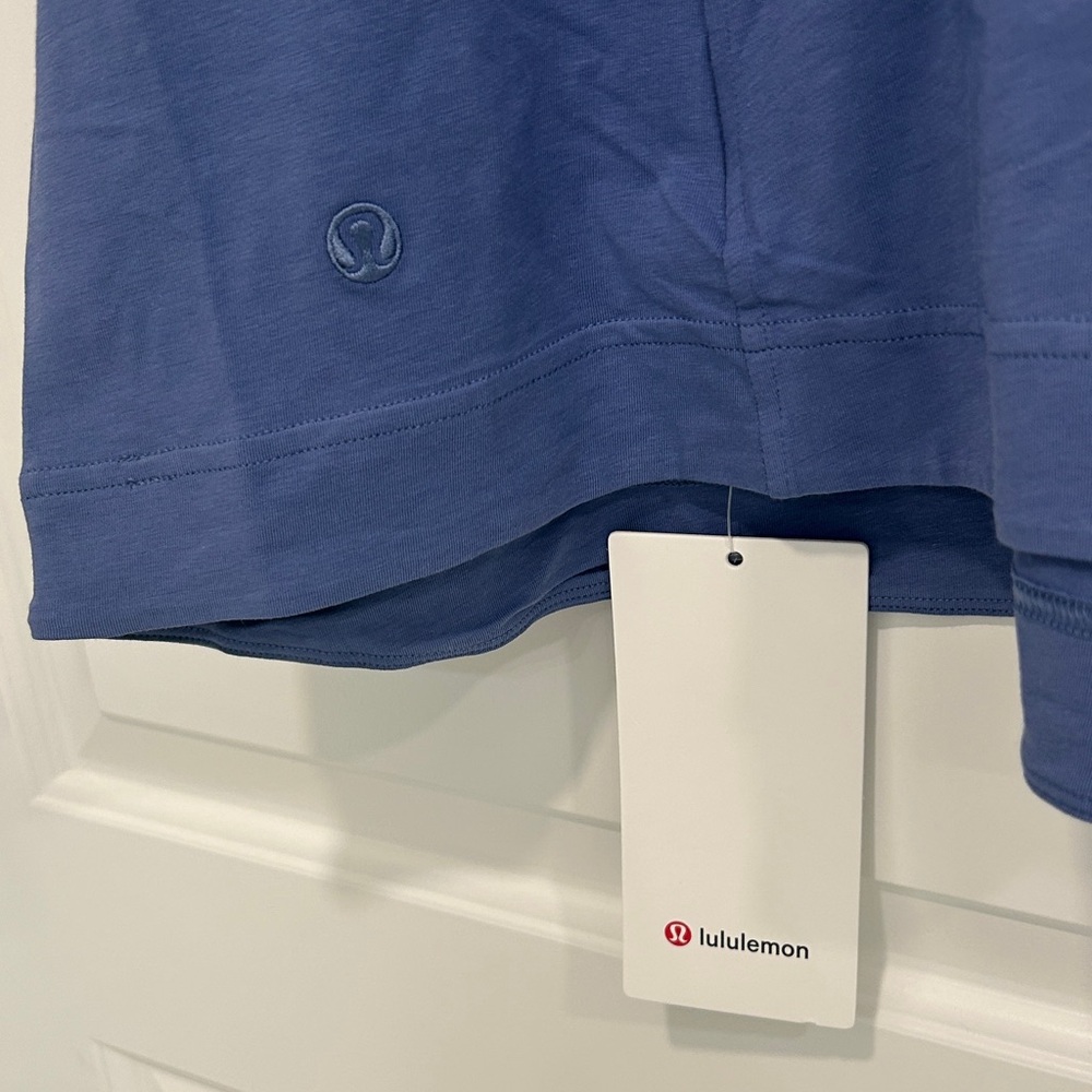 NWT Lululemon Athletica Long Cotton Crewneck Blue Tank Top - Picture 6 of 6